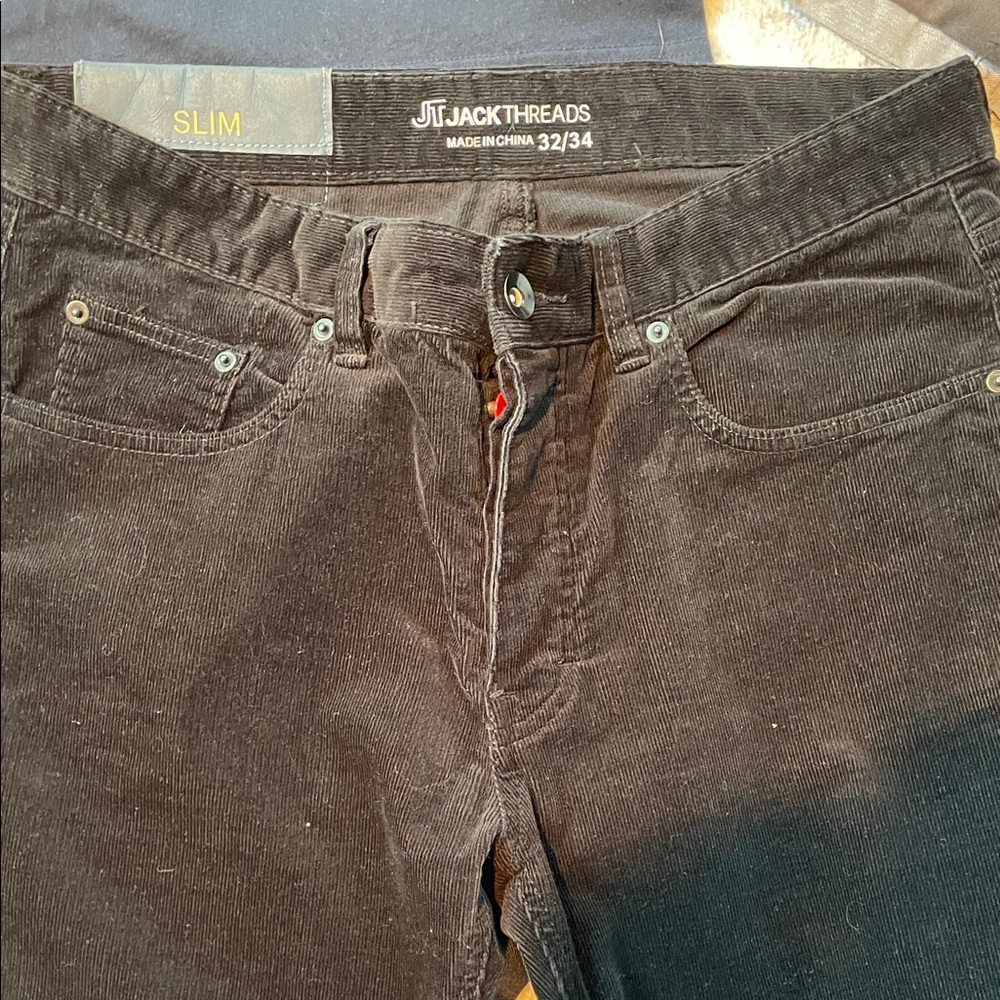 JackThreads Black Corduroy Pants